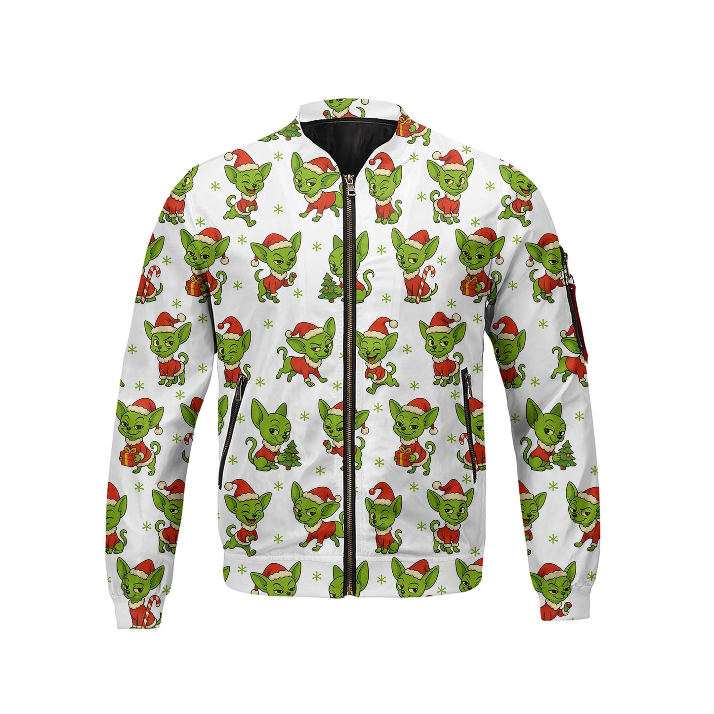 Funny Green Chihuahua Christmas Hoodie, Xmas Dog Pattern Shirt, Chihuahua Shirt For Dog Lovers