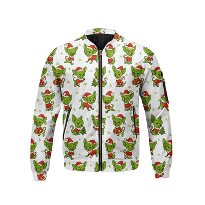 Funny Green Chihuahua Christmas Hoodie, Xmas Dog Pattern Shirt, Chihuahua Shirt For Dog Lovers