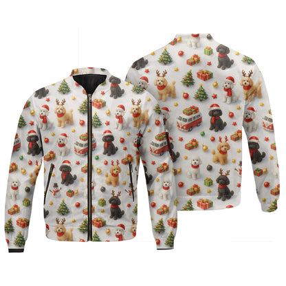 Cute Happy Poodle Pattern Polo For Christmas Season, Funny Poodle Shirt, Poodle T Shirt