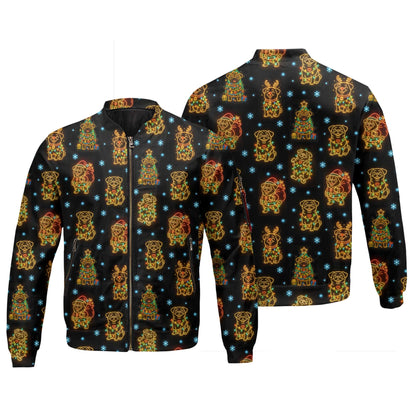 Funny Pug Holiday Lights Festive Xmas Pattern Polo, Christmas Pug Shirt, Corgi T Shirt