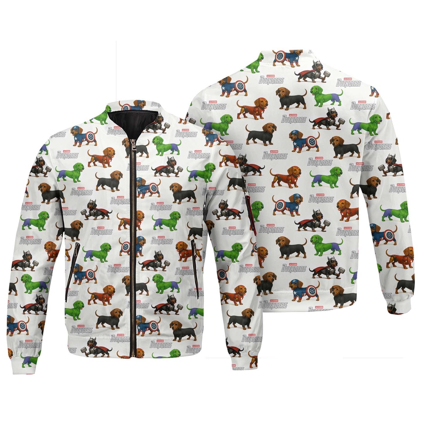 Super Hero Dachshund Pattern Polo, Wiener Dog T Shirt, Dachshund Sweatshirt