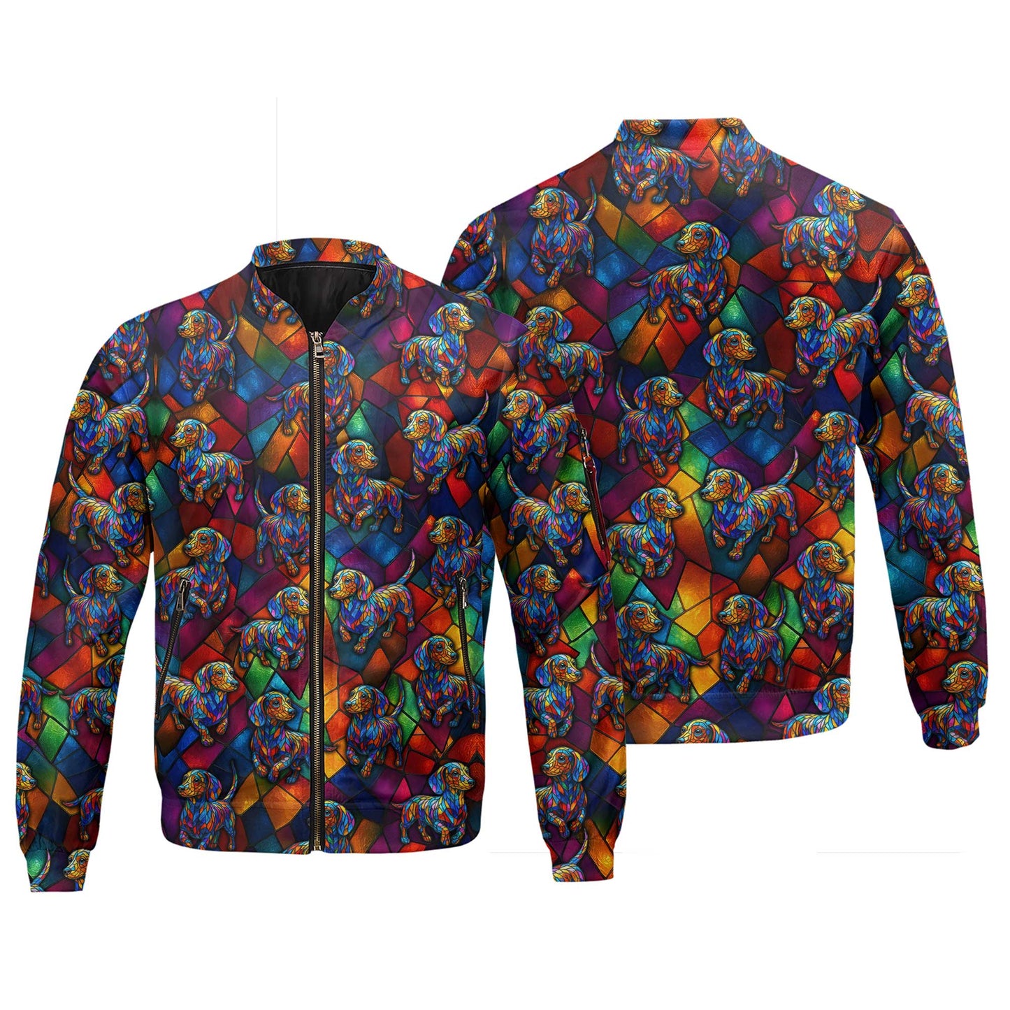 Vibrant Mosaic Dachshund Shirt, Colorful Glass Art Dog Design, Dachshund T Shirt, Wiener Dog T Shirt