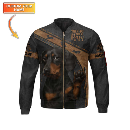 Talk To The Paw Custom Name Shirt, Dachshund Shirt, Weiner Dog T Shirt