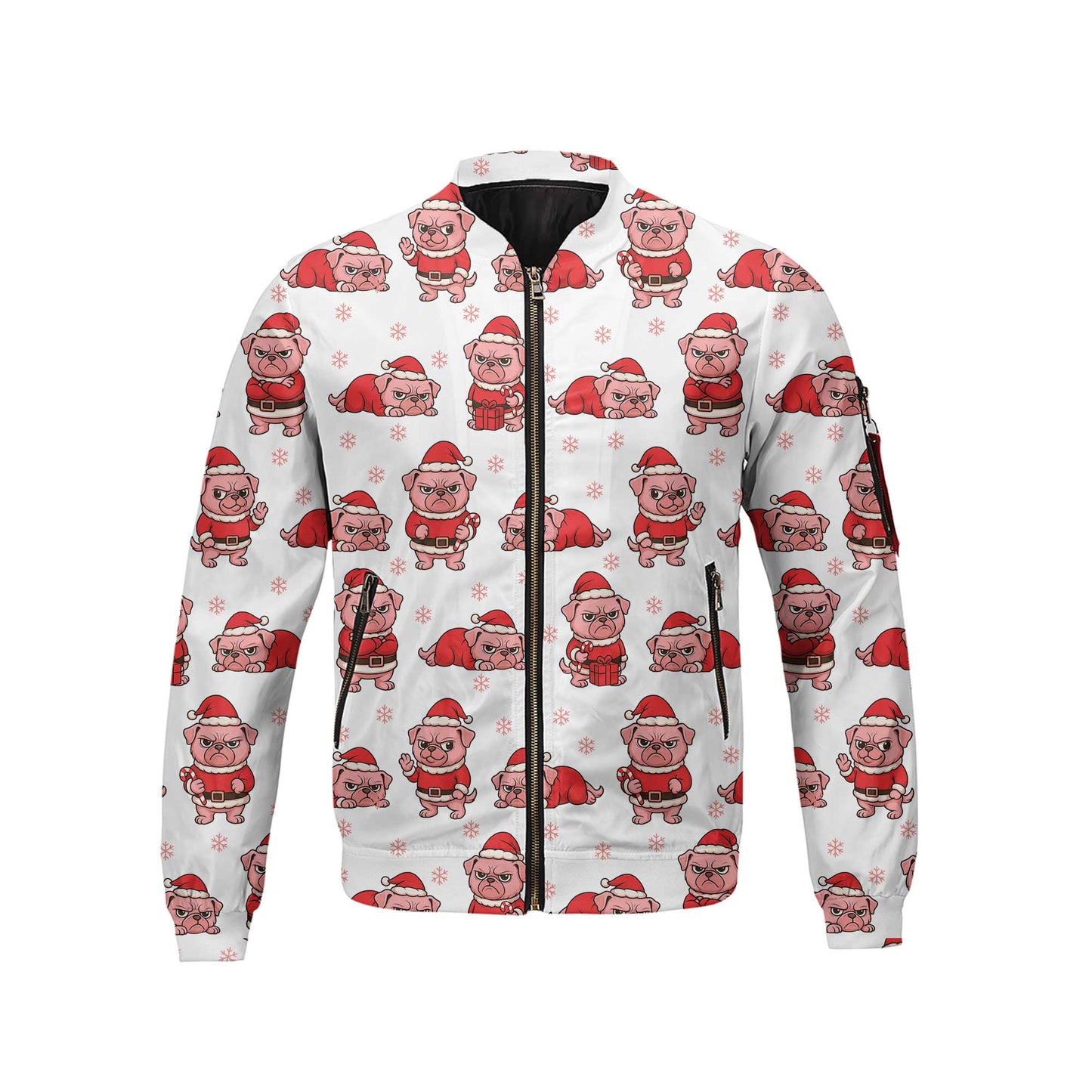 Pink Pug Christmas Hoodie, Funny Pug Christmas Sweatshirt, Perfect Holiday Gift For Dog Lovers