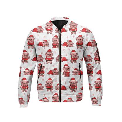 Pink Pug Christmas Hoodie, Funny Pug Christmas Sweatshirt, Perfect Holiday Gift For Dog Lovers