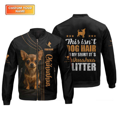 "This Isn’t Dog Hair On My Shirt It’s Chihuahua Glitter" Chihuahua Hoodie, Custom Name Chihuahua Shirt, Chihuahua Dog T Shirt
