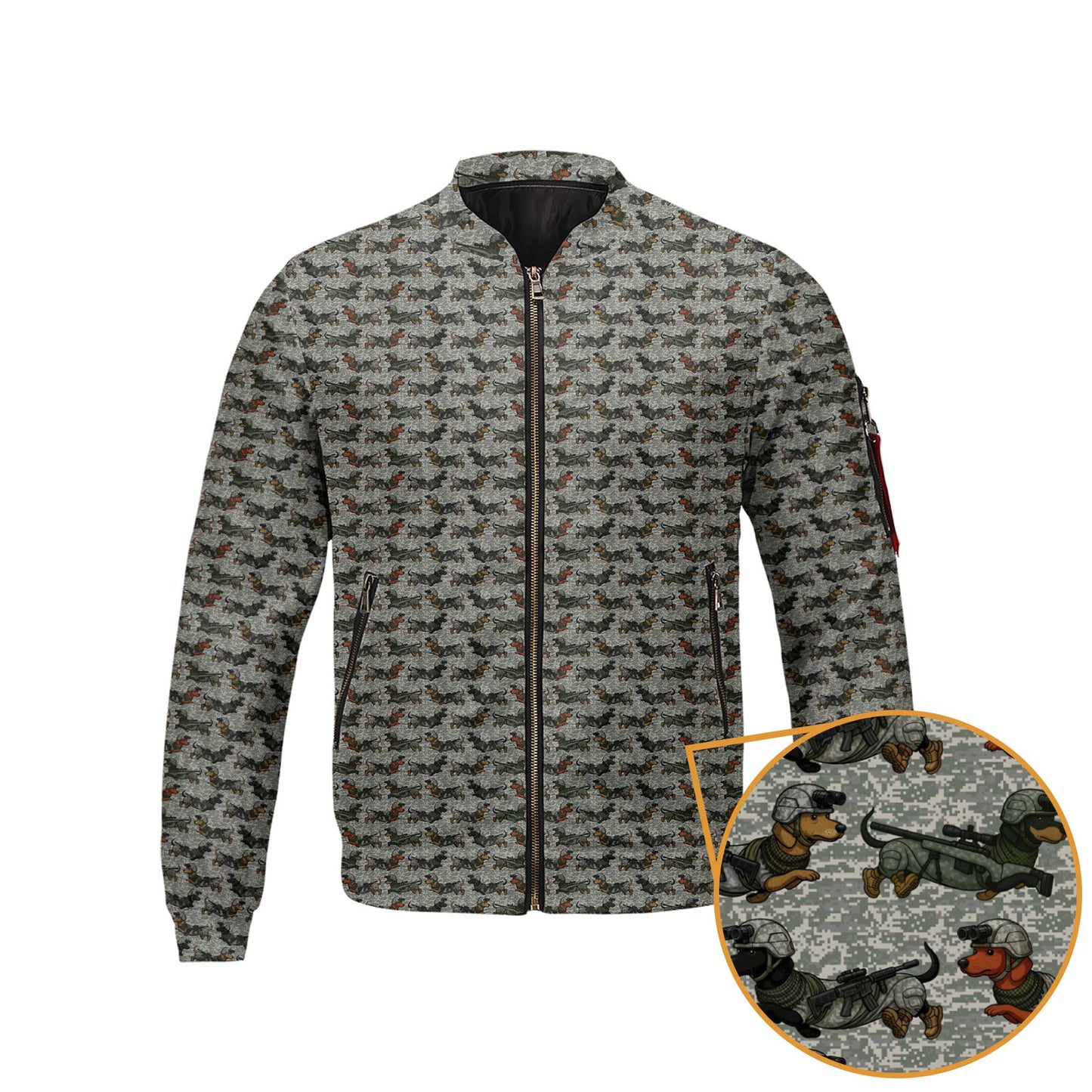 Sausage Dog Camo All Over Tee, Pattern Polos For Dog Lover, Dachshund Shirt