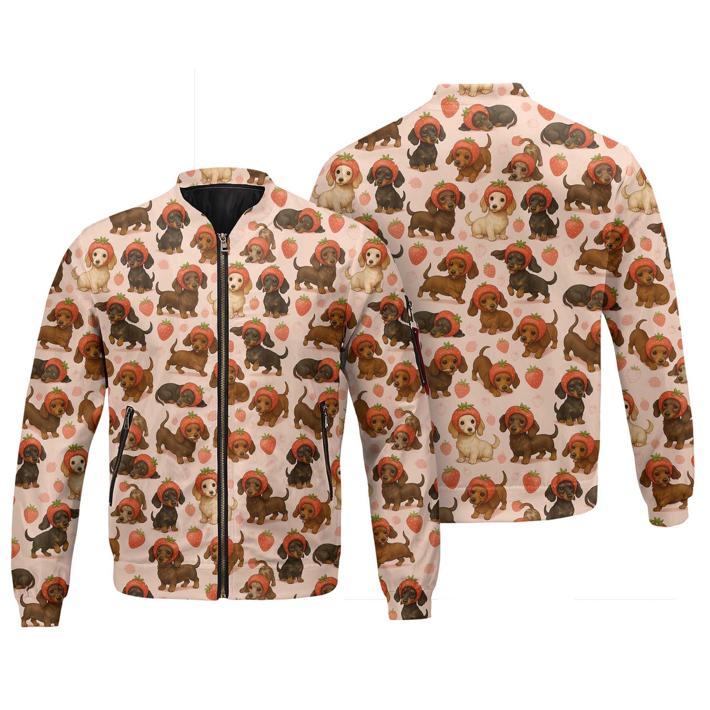 Funny Kawaii Strawberry Art With Cute Dachshund Shirt, Dachshund T Shirt, Wiener Dog T Shirt