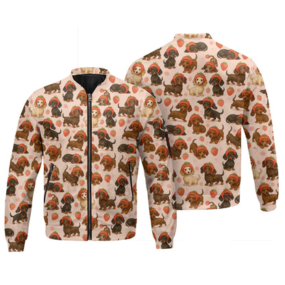 Funny Kawaii Strawberry Art With Cute Dachshund Shirt, Dachshund T Shirt, Wiener Dog T Shirt