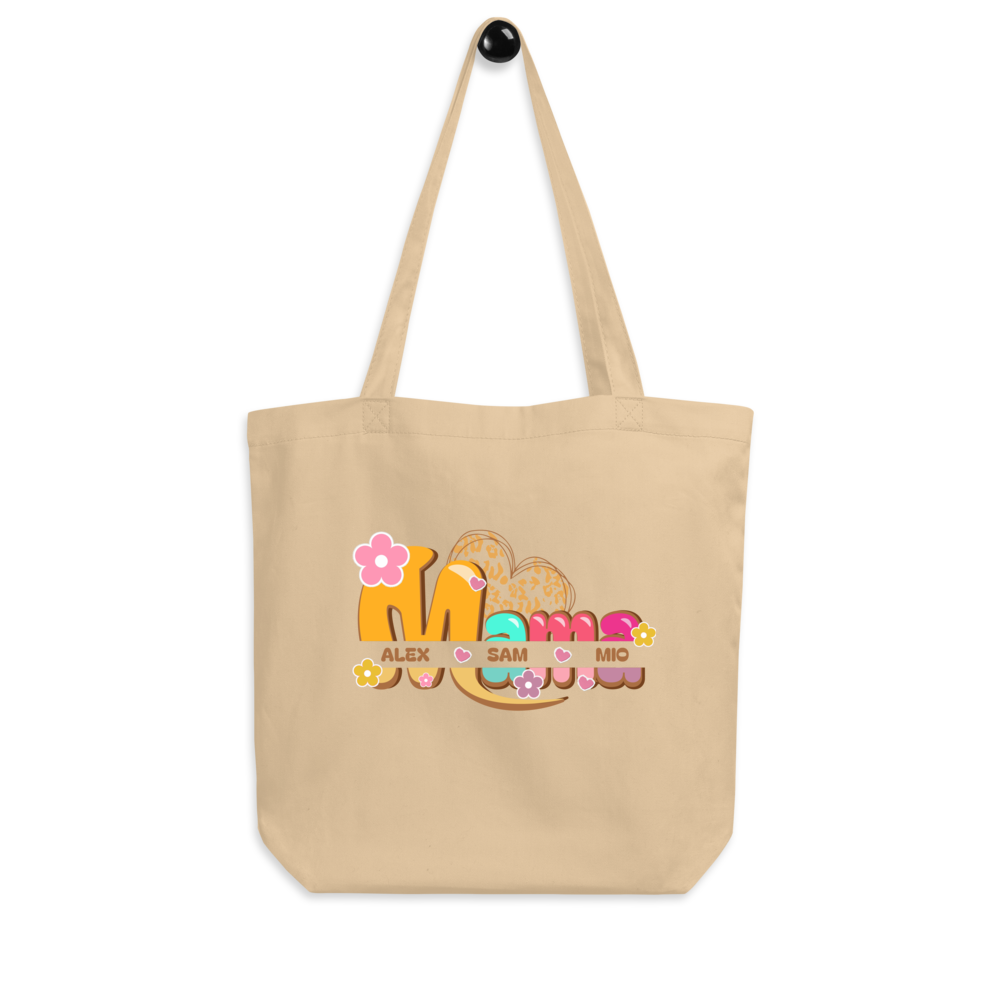 Personalized Mama Tote Bag – Organic Cotton Custom Name Bag | Mother’s Day Gift  Birthday Gift For Mom