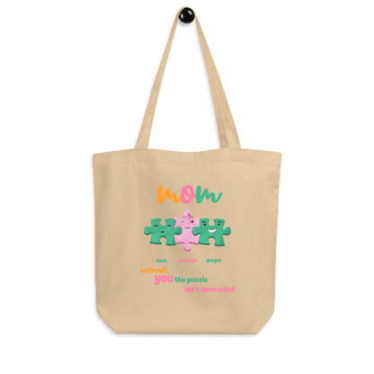 Personalized Mama Tote Bag – Organic Cotton Custom Puzzle Name Bag | Mother’s Day Gift  Birthday Gift For Mom
