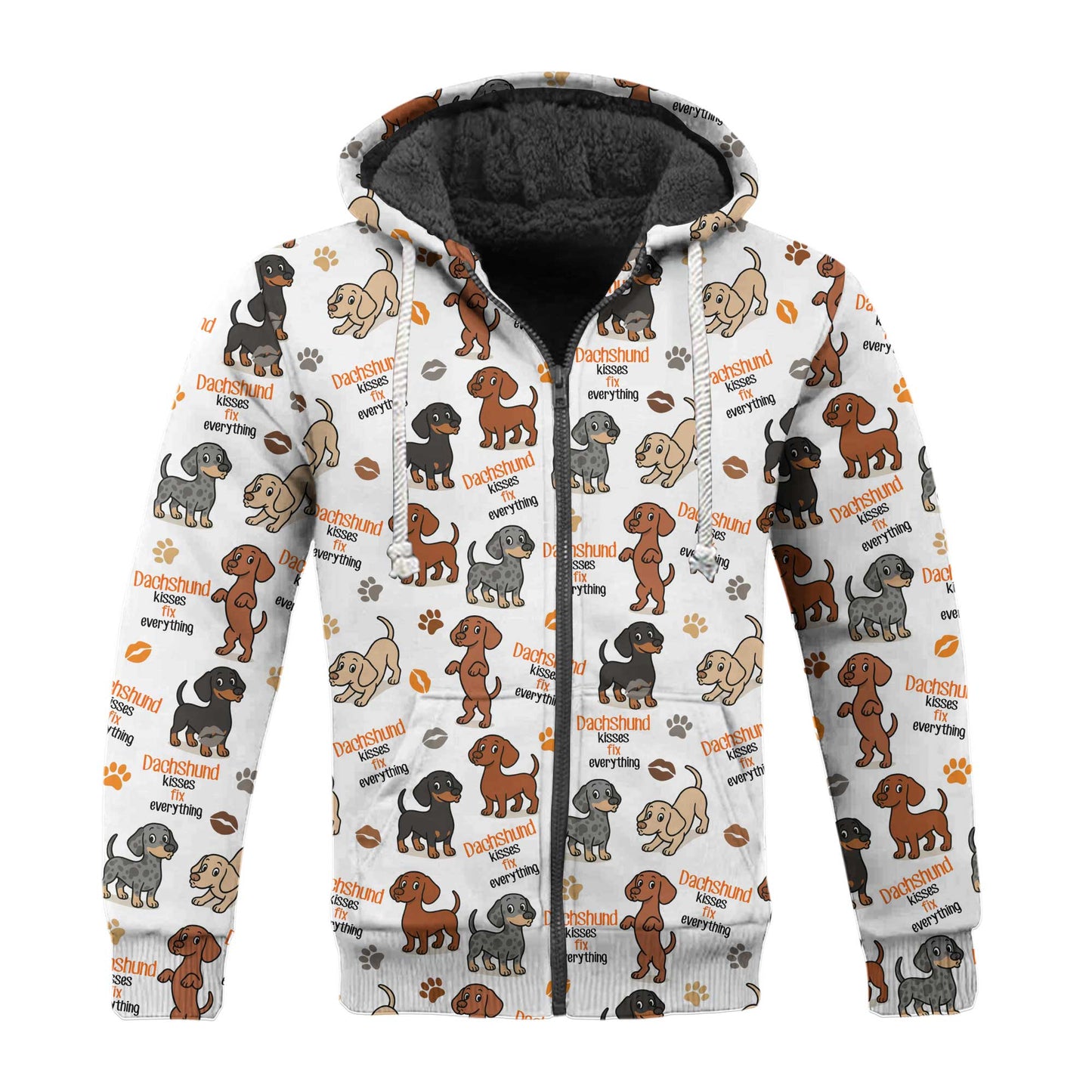 Dachshund Kisses Fix Everything Pattern Polos, Dachshund Shirt, Weiner Dog T Shirt