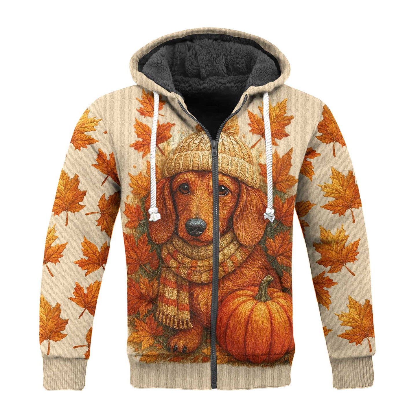 Fall Pumpkin Season Autumn Leaves Tee, Dachshund Shirt, Weiner Dog T Shirt