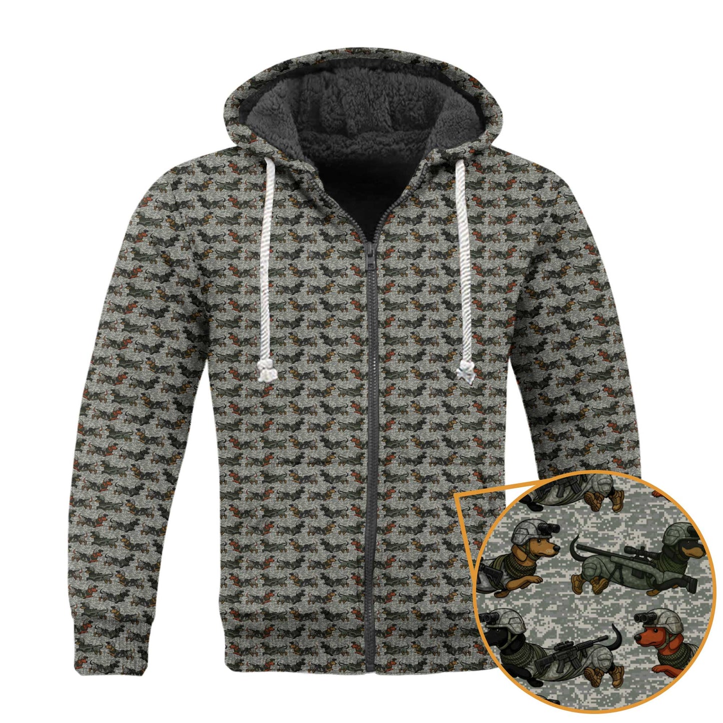 Sausage Dog Camo All Over Tee, Pattern Polos For Dog Lover, Dachshund Shirt