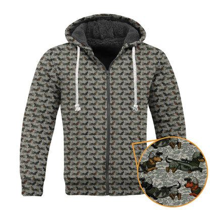 Sausage Dog Camo All Over Tee, Pattern Polos For Dog Lover, Dachshund Shirt