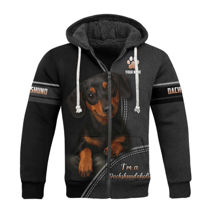 Dachshundaholic, Pattern Polos For Spooky Season, Dachshund Shirt, Weiner Dog T Shirt