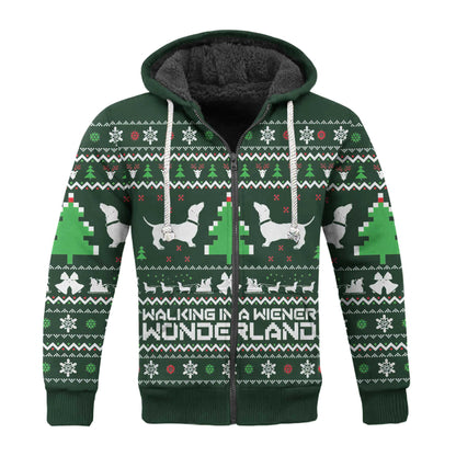 Walking In A Wiener Wonderland, Christmas Dachshund Shirt, Weiner Dog Shirts