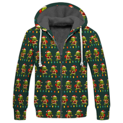 Green Pug Christmas Hoodie, Funny Pug Christmas Sweatshirt, Perfect Holiday Gift For Dog Lovers