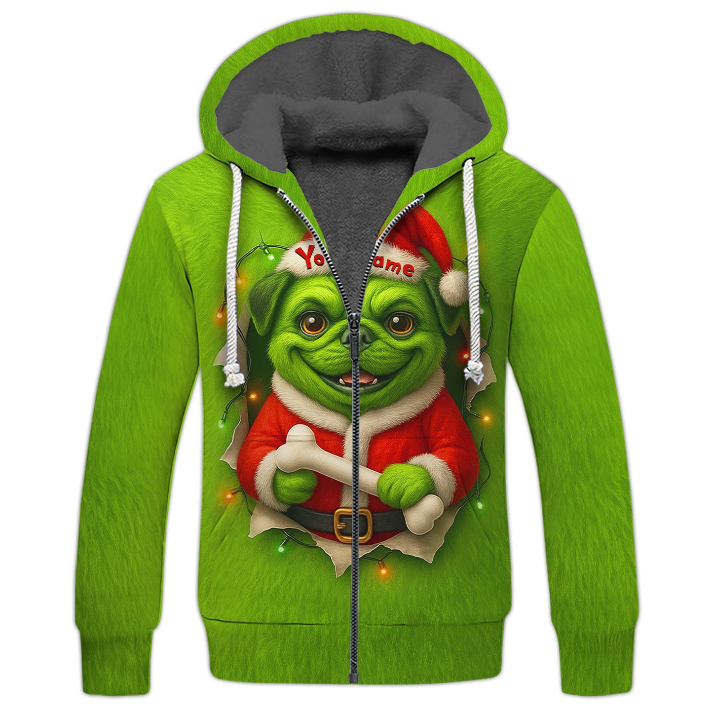 Custom Name Merry Woofmas Shirt, Funny Pug Xmas Hoodie, Personalized Pug Christmas Shirt For Dog Lover