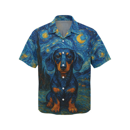 Dachshund Shirt, Weiner Dog Shirts, Van Gogh Starry Night Style