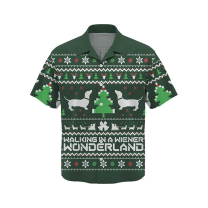Walking In A Wiener Wonderland, Christmas Dachshund Shirt, Weiner Dog Shirts