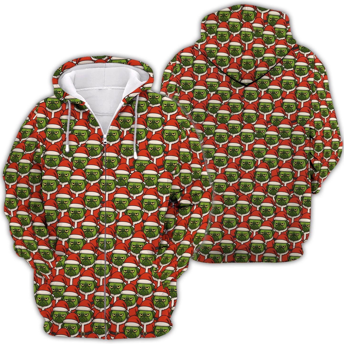 Green Pug Hoodie Christmas, Pug Christmas Sweatshirt, Holiday Dog Gifts For Dog Lovers