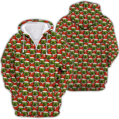 Green Pug Hoodie Christmas, Pug Christmas Sweatshirt, Holiday Dog Gifts For Dog Lovers