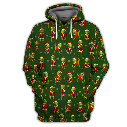 Funny Green Golden Retriever Christmas Shirt, Xmas Golden Retriever  Pattern Hoodie, Golden Retriever Christmas Shirt For Dog Lover