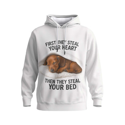 First They Steal Your Heart Then They Steal Your Bed, Dachshund Shirt, Weiner Dog T Shirt