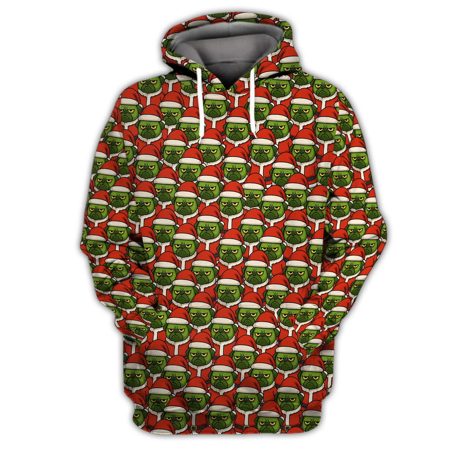 Green Pug Hoodie Christmas, Pug Christmas Sweatshirt, Holiday Dog Gifts For Dog Lovers