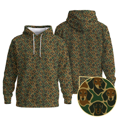 Camo Dachshund Pattern Polos , Weenie Dog Shirt, Dog Lover Gift