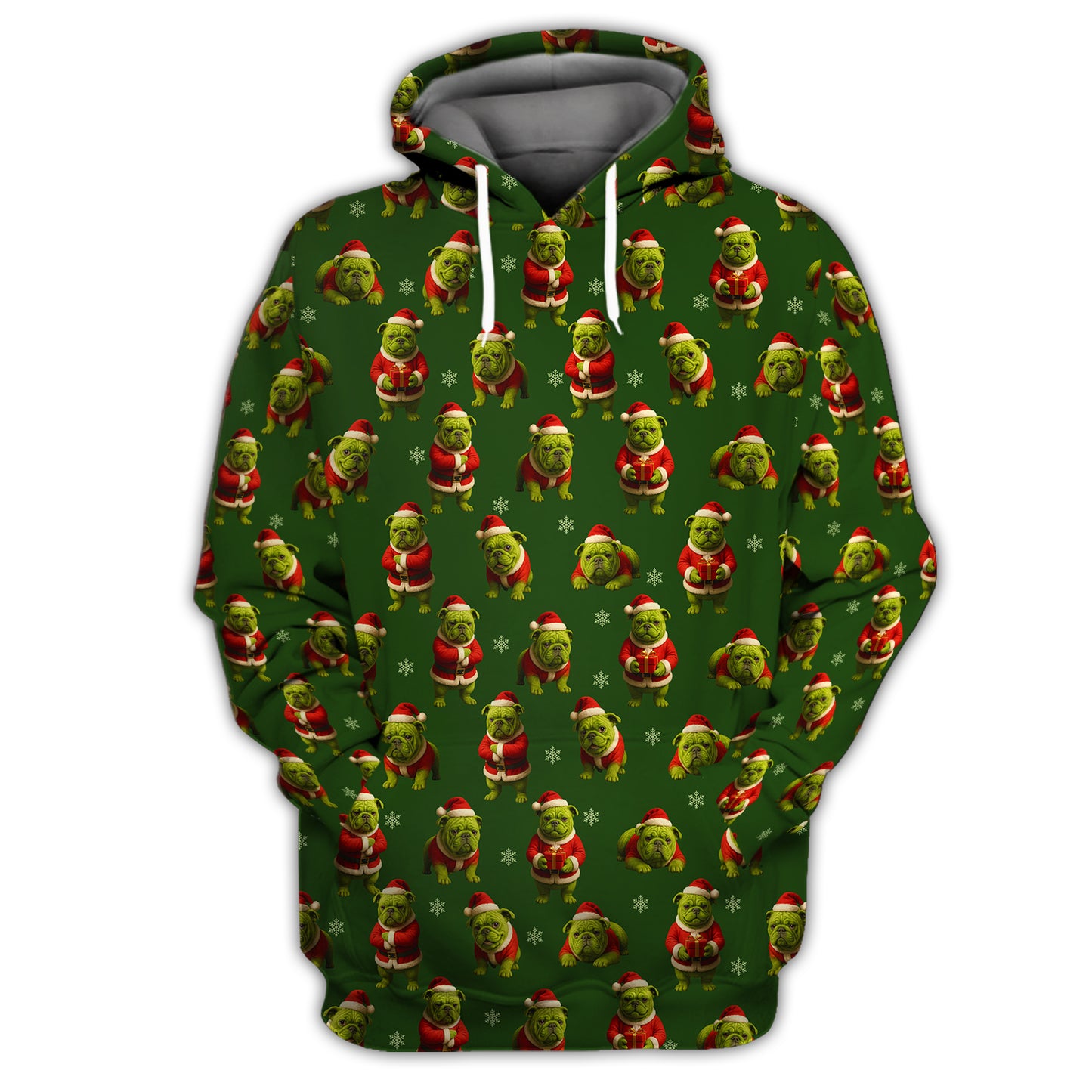 Funny Green Pug Christmas Hoodie, Pug Christmas Sweater, Christmas Gift for Dog Lovers