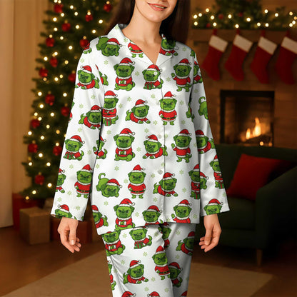 Merry Pugmas Holiday Pajamas, Pattern Xmas Pugs Pajamas Set, Pet Lover Christmas Pyjamas For Family