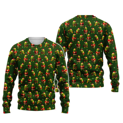 Funny Green Pug Christmas Hoodie, Pug Christmas Sweater, Christmas Gift for Dog Lovers