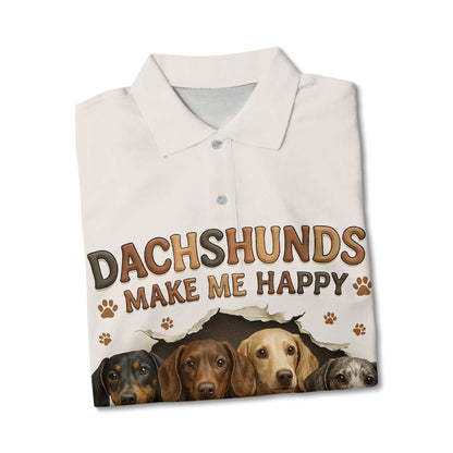 Dachshunds Make Me Happy, Dachshund Shirt, Weiner Dog Shirts, T Shirts For Dachshunds