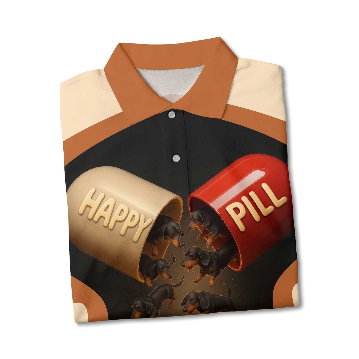 Happy Pill Weiner Dog T Shirt, Funny T Shirts For Dachshunds