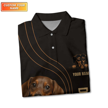 Custom Name Shirt With Cute Puppy Heart Hands Design, Dachshund Sweatshirt, Weiner Dog Shirts