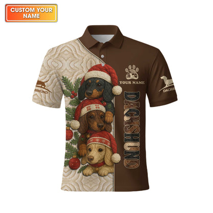 Dachshund Christmas Shirt, Wiener Dog Holiday T-Shirt, Custom Sausage Dog Gift