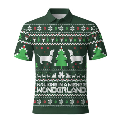 Walking In A Wiener Wonderland, Christmas Dachshund Shirt, Weiner Dog Shirts