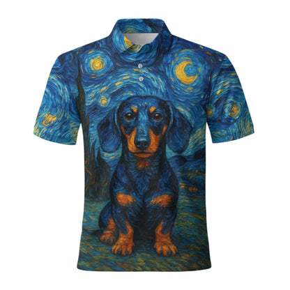 Dachshund Shirt, Weiner Dog Shirts, Van Gogh Starry Night Style