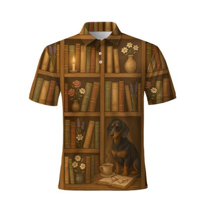 Cozy Bookshelf Design With Dog, Coffee And Candlelight, Dachshund Shirt, Dachshund Sweatshirt