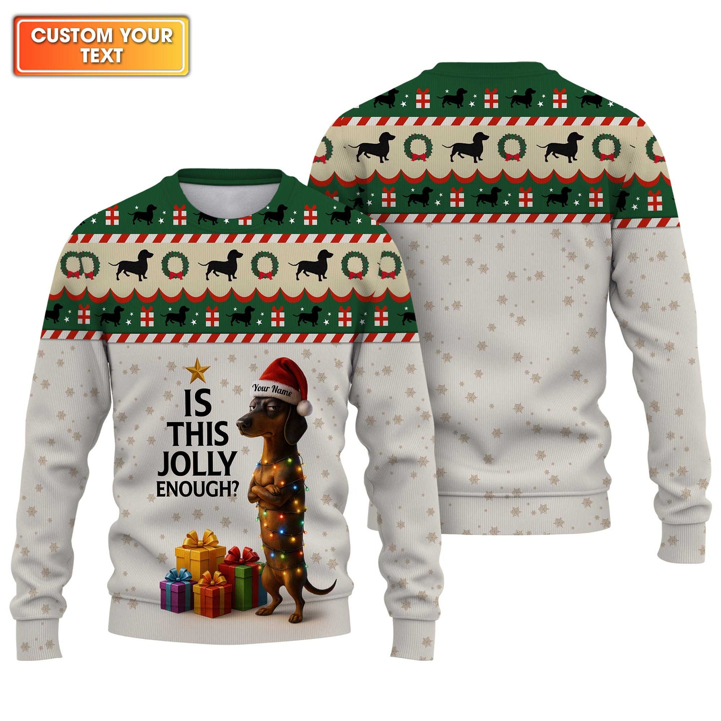 Is This Jolly Enough Dachshund Christmas Shirt, Weenie Dog Shirts, Christmas Dachshund Shirt