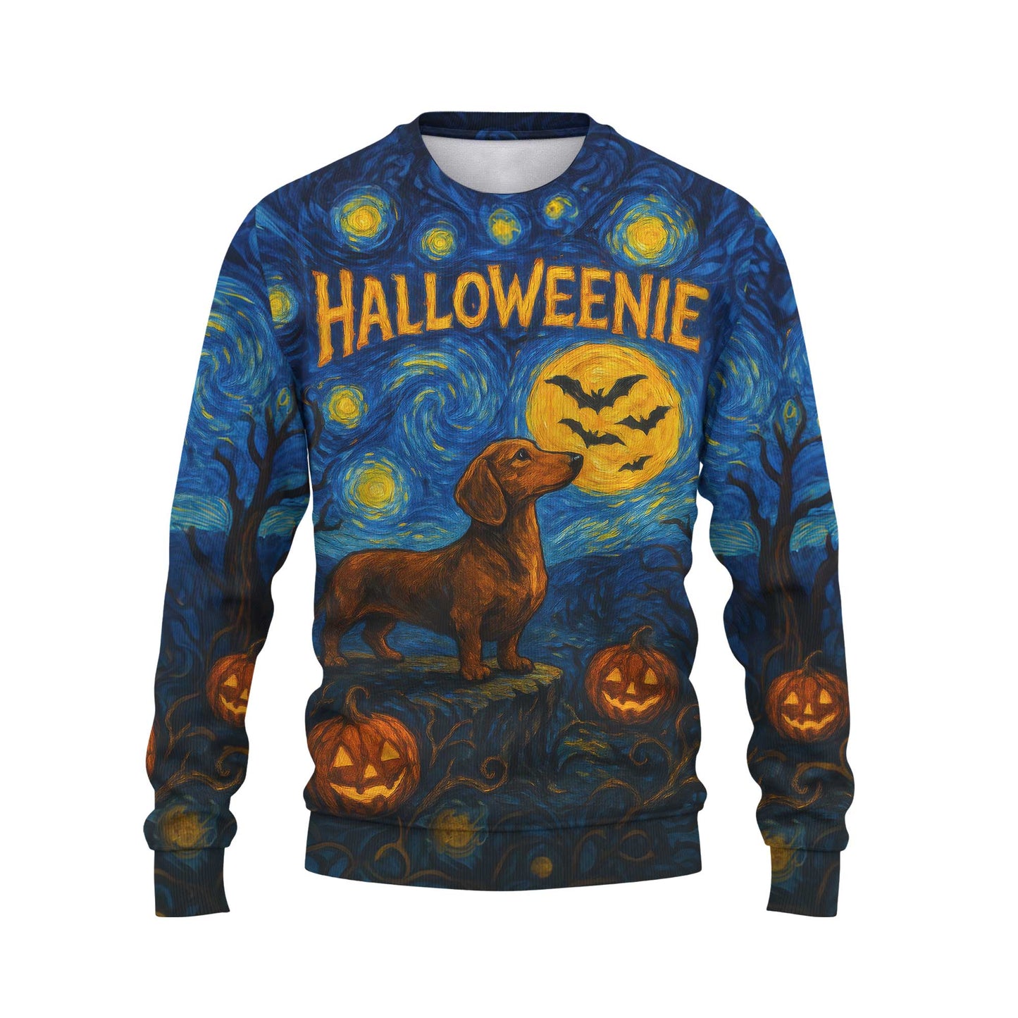 HalloWeenie Starry Night Shirt, Dachshund Shirt, Weiner Dog T Shirt