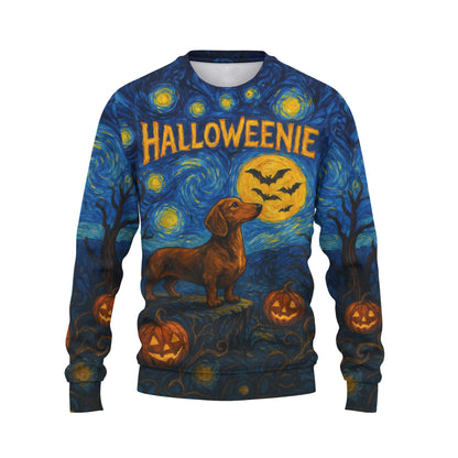 HalloWeenie Starry Night Shirt, Dachshund Shirt, Weiner Dog T Shirt
