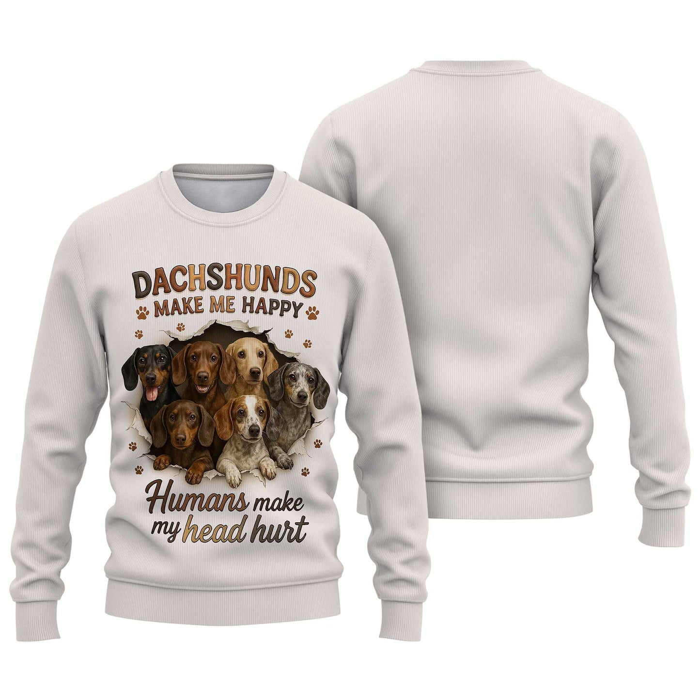 Dachshunds Make Me Happy, Dachshund Shirt, Weiner Dog Shirts, T Shirts For Dachshunds