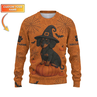 Pumpkin Halloween Shirt, Dachshund Sweatshirt, Weiner Dog Shirt