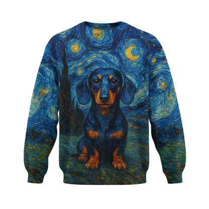 Dachshund Shirt, Weiner Dog Shirts, Van Gogh Starry Night Style