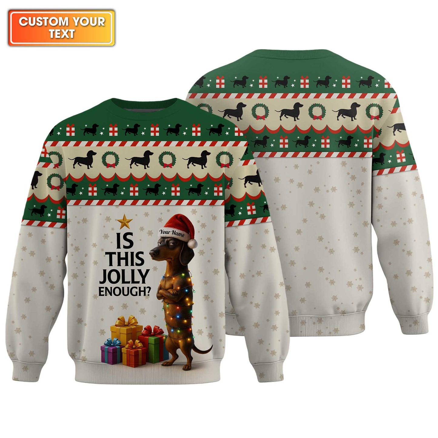 Is This Jolly Enough Dachshund Christmas Shirt, Weenie Dog Shirts, Christmas Dachshund Shirt