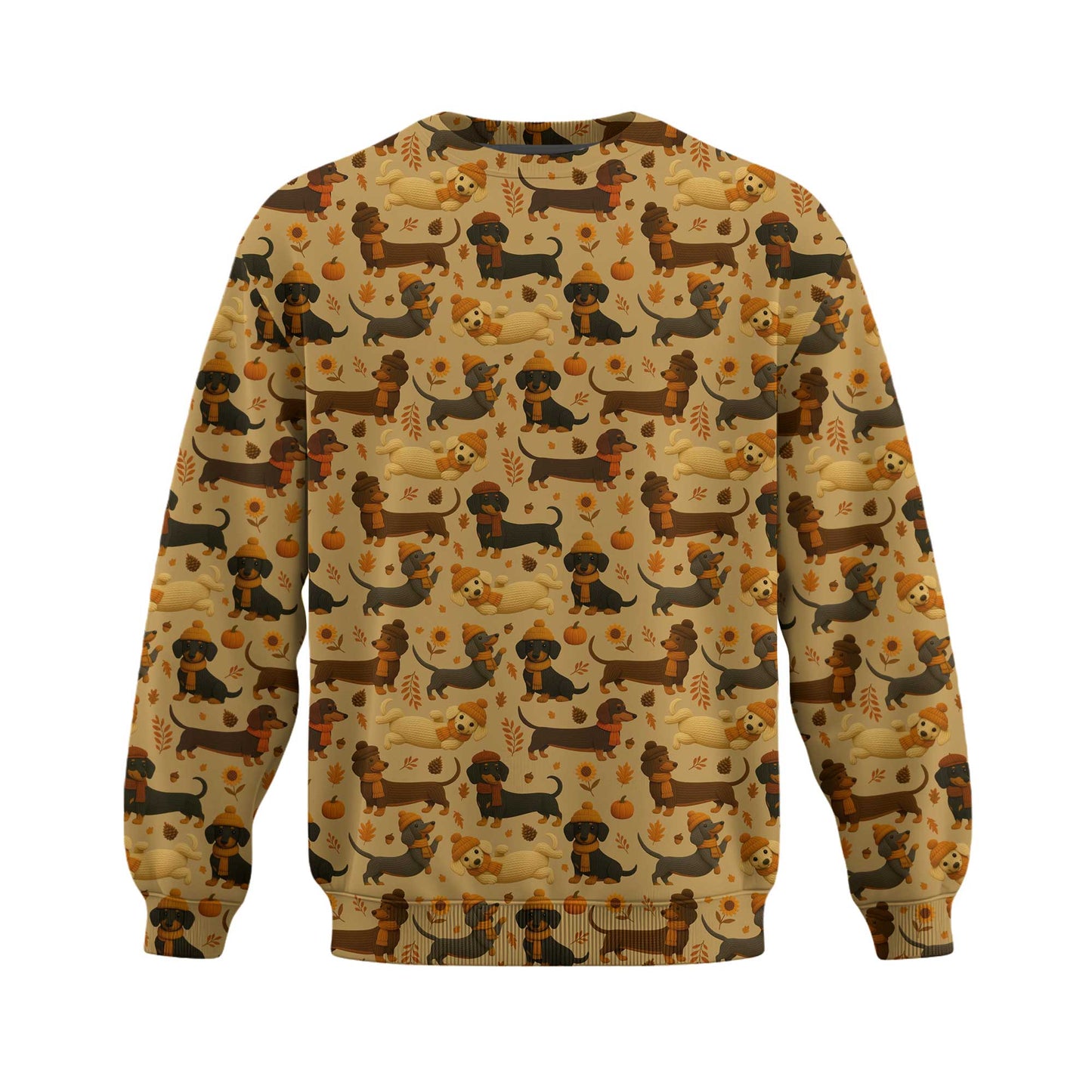 Fall Pattern Shirt, Dachshund Christmas Shirt, Weiner Dog Tee, Pattern Polos For Spooky Season
