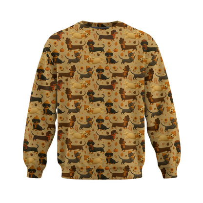 Fall Pattern Shirt, Dachshund Christmas Shirt, Weiner Dog Tee, Pattern Polos For Spooky Season